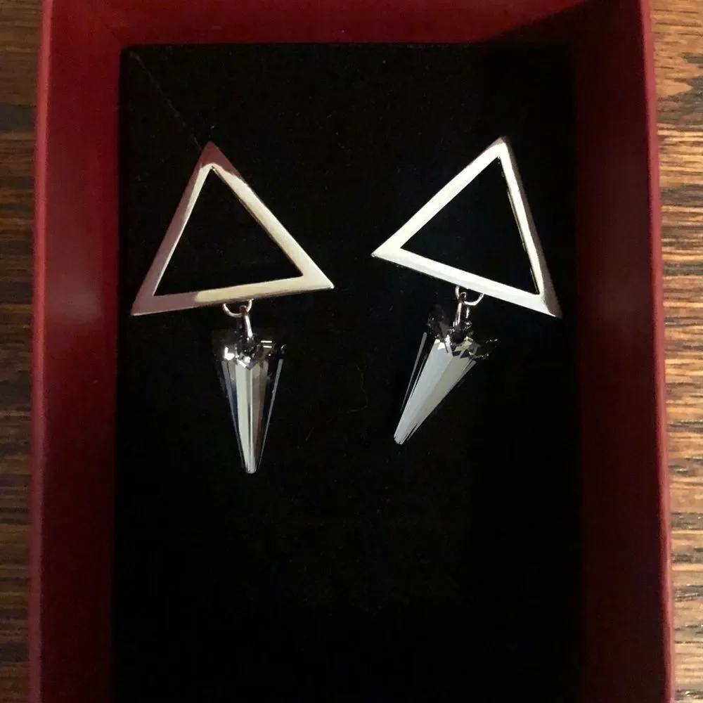 Swarovski Crystal Silver Night Earrings colors